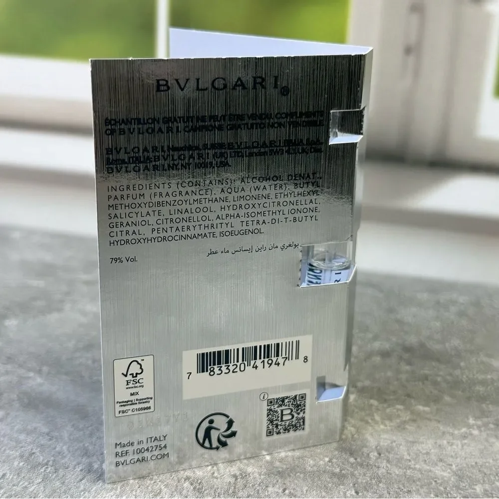 BVLGARI Man Rain Essence Sample 1.5 ml